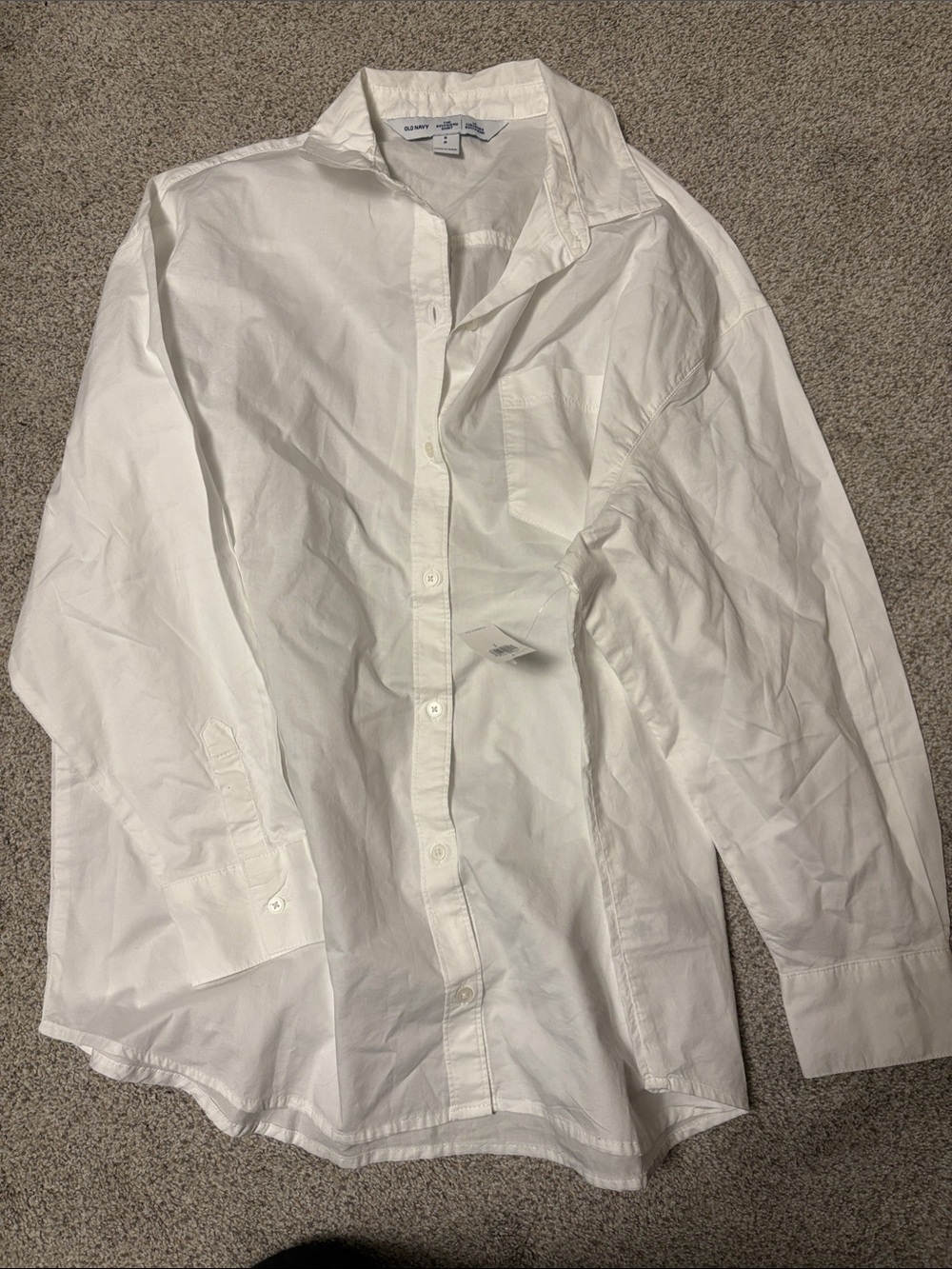 Old Navy White Button-Down Women's Shirt